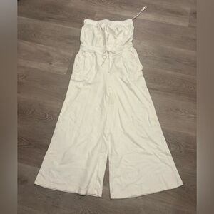 Anthropologie white Strapless Jumpsuit